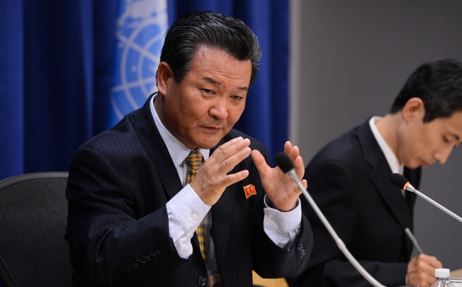 Sin Son-ho, North Korea's ambassador to the United Nations, at the UN headquarters in New York. Photo: Xinhua