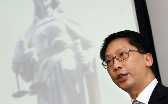 Rimsky Yuen Kwok-keung, Secretary for Justice. Photo: David Wong