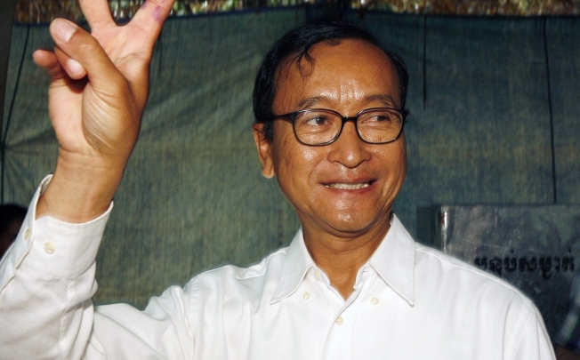 Cambodian opposition leader Sam Rainsy. Photo: Reuters