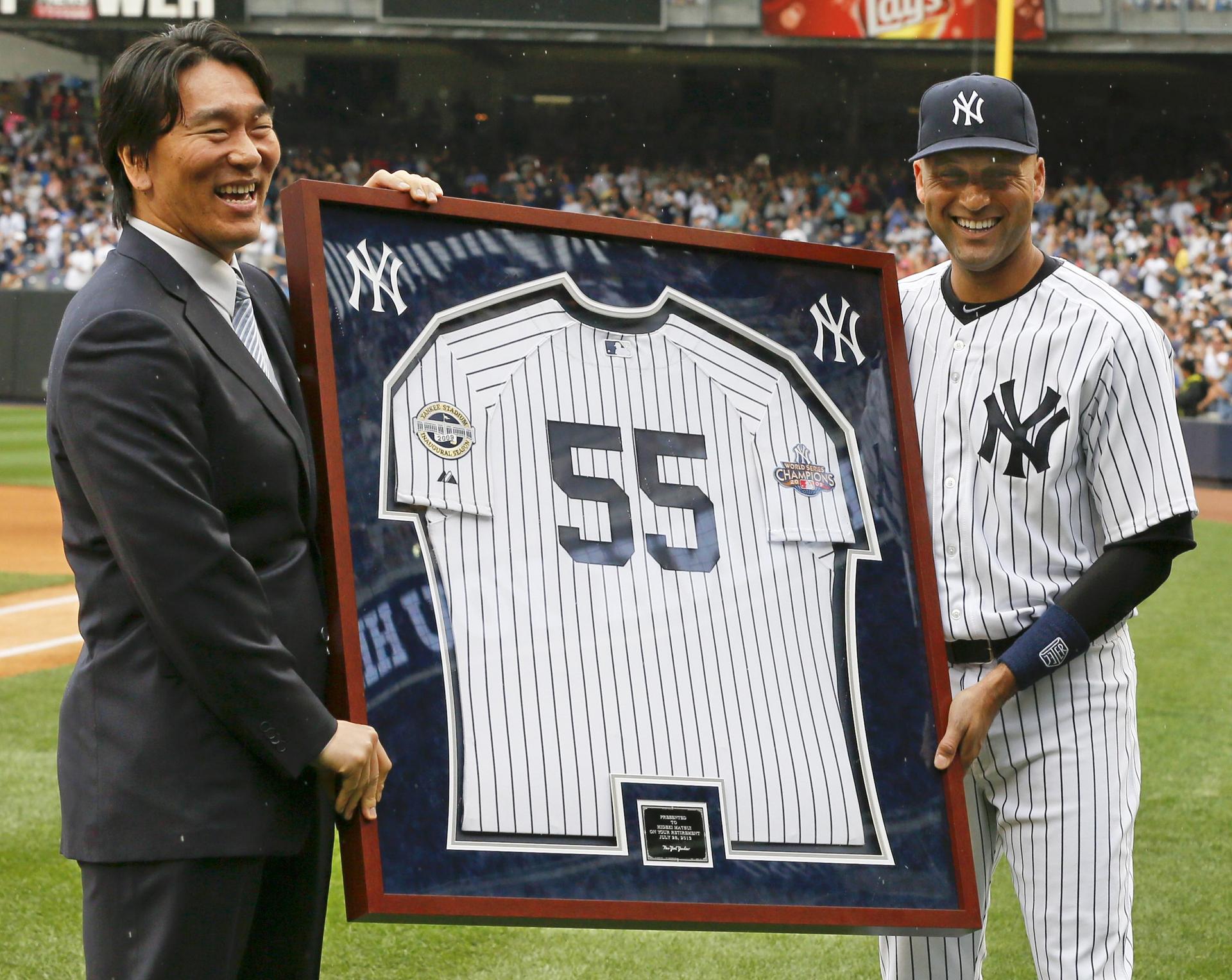Former Yankees slugger Hideki Matsui honored during 150th anniversary of  baseball in Japan