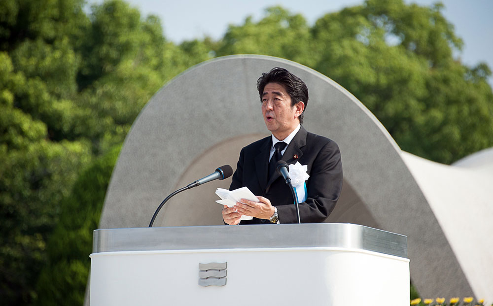 Shinzo Abe's vision for Japan rests upon a strong national defence. Photo: Xinhua