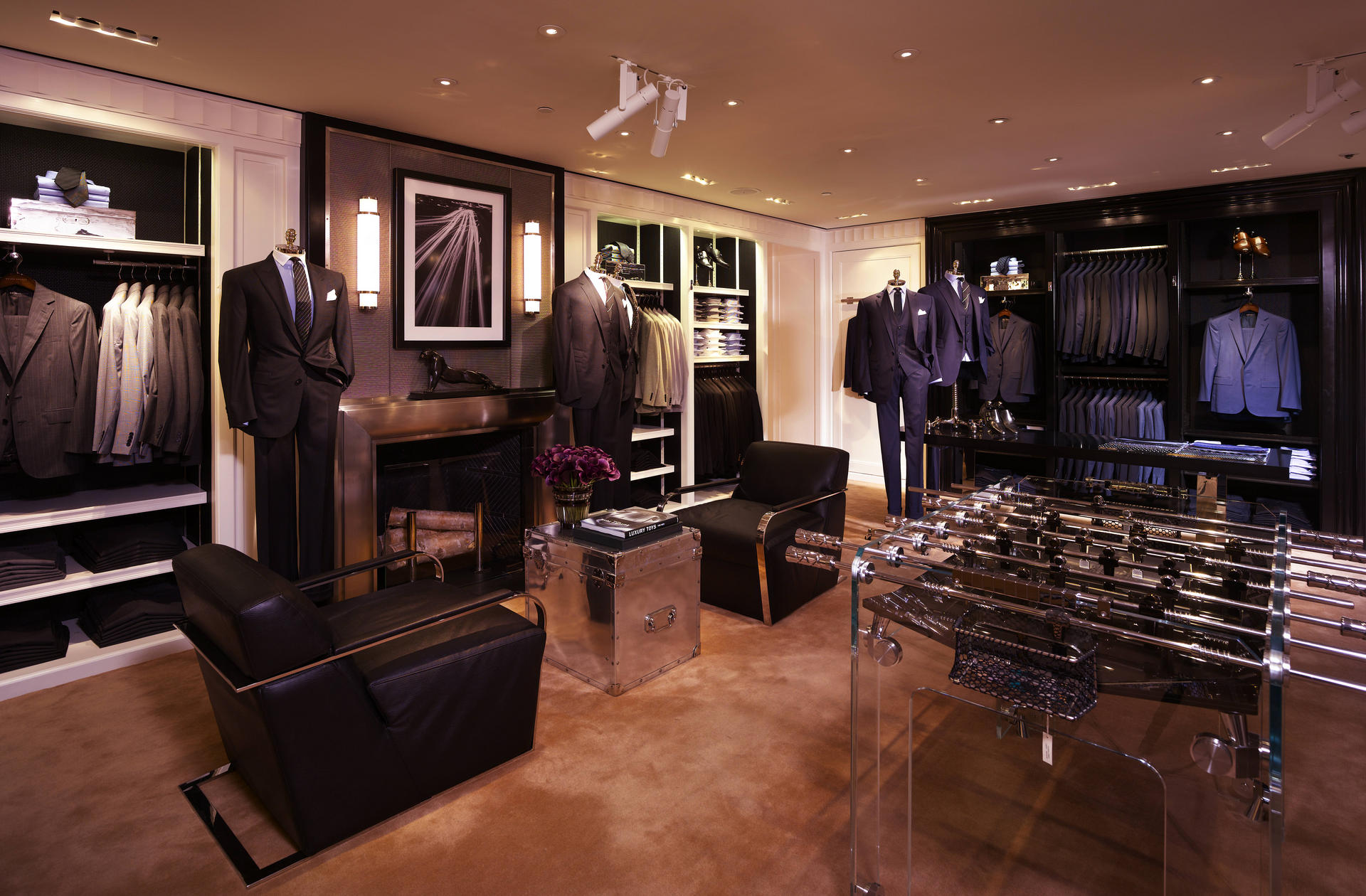 The new Ralph Lauren flagship men's store in central includes a floor devoted to the designer's Black Label clothing.