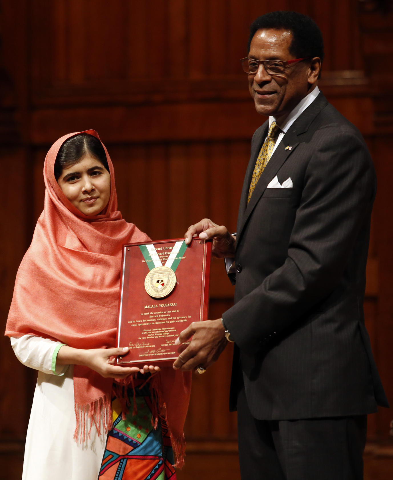Harvard honoured Malala Yousafzai last week. Photo: AP