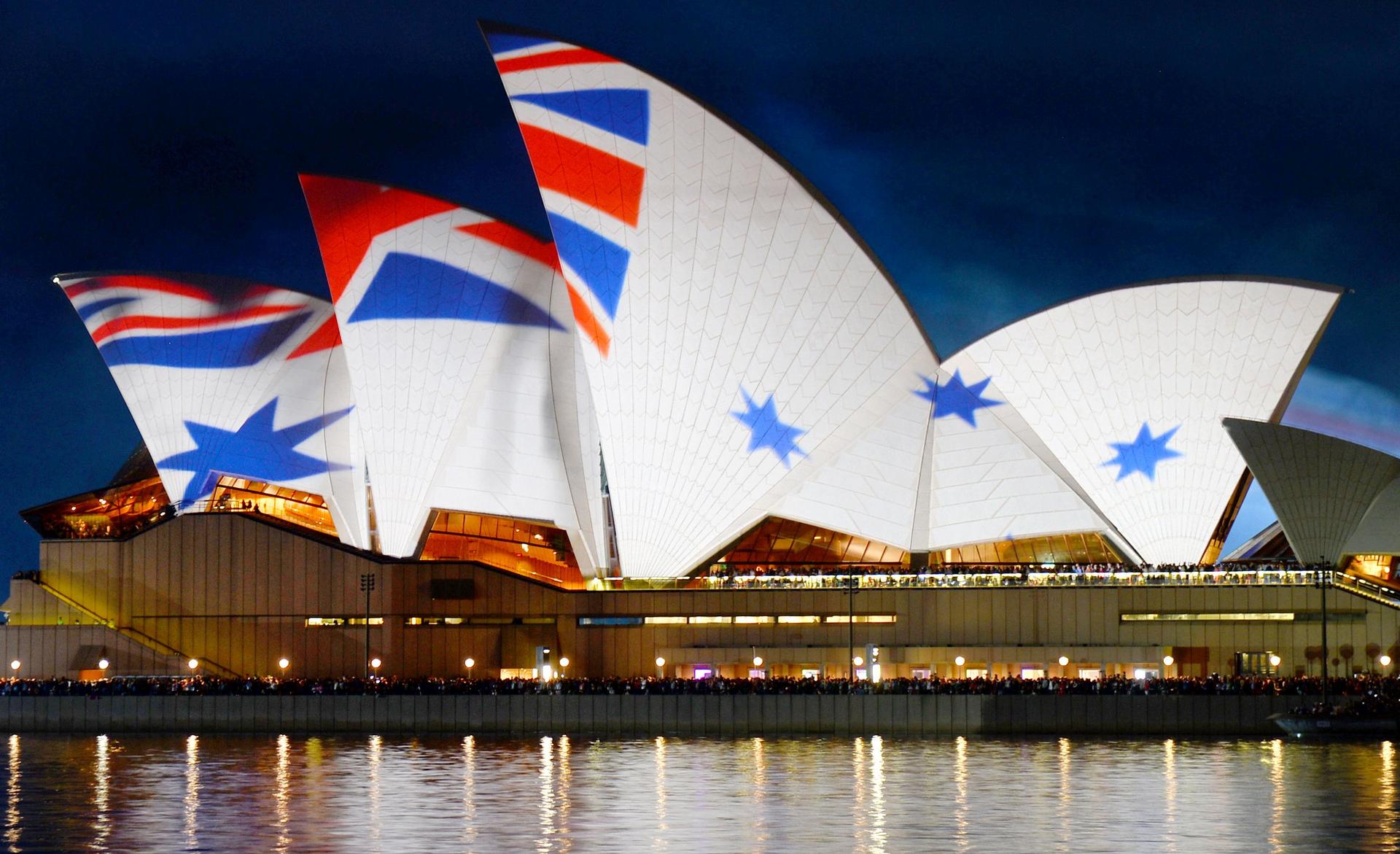 Projections light up the Sydney Opera House earlier this month, to mark 100 years since the Royal Australian Navy fleet first entered Sydney Harbour. Photos: Sydney Opera House Trust; AFP; Jamie Williams; Corbis