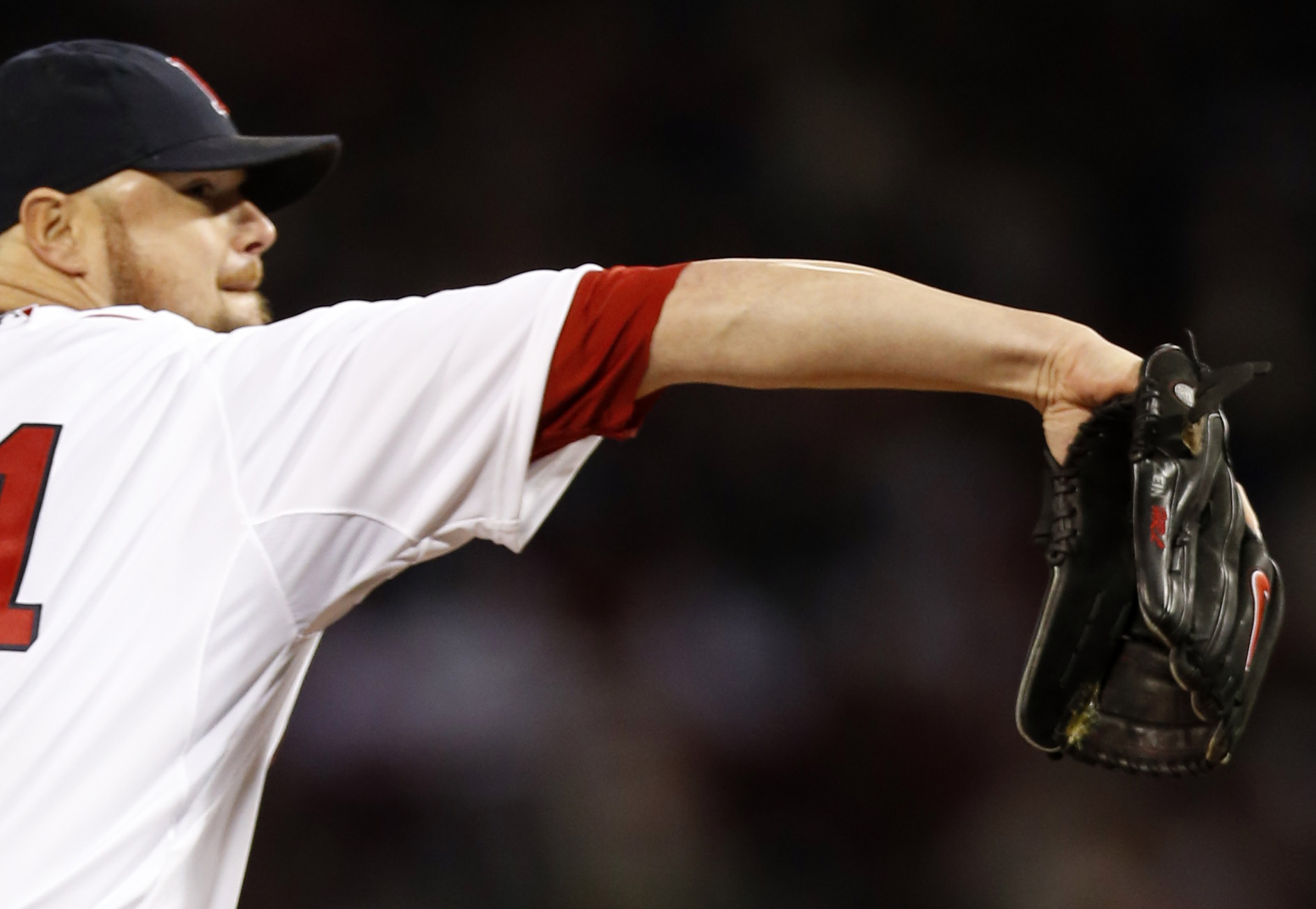 Jon Lester insists he used rosin, which is legal, and not Vaseline on his glove during game one of the World Series. Photo: AP