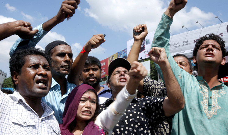 Previous rulings of the war crimes tribunal has sparked protests. Photo: EPA