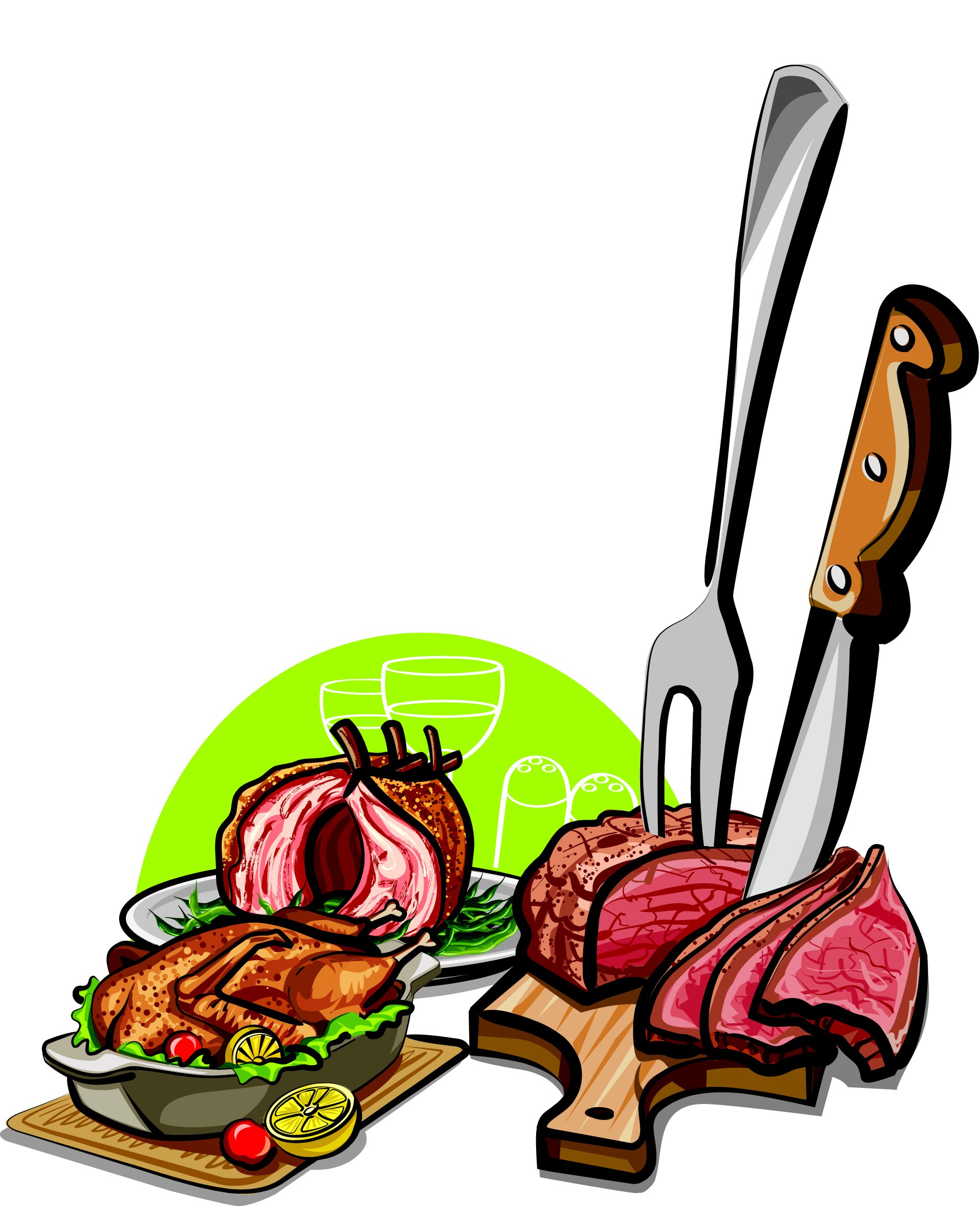 cooked steak clipart free