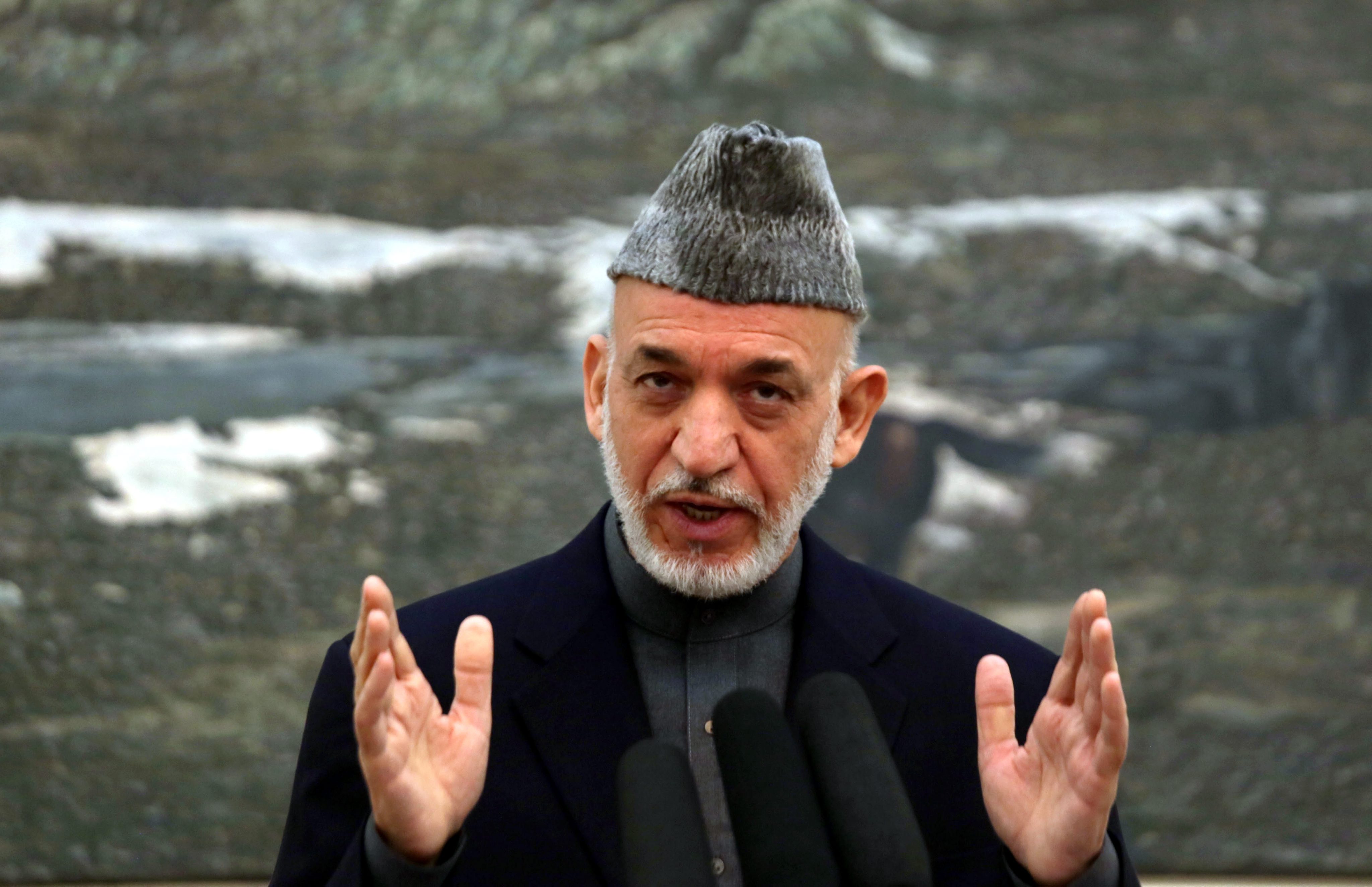 Afghan President Hamid Karzai in Kabul. Photo: EPA