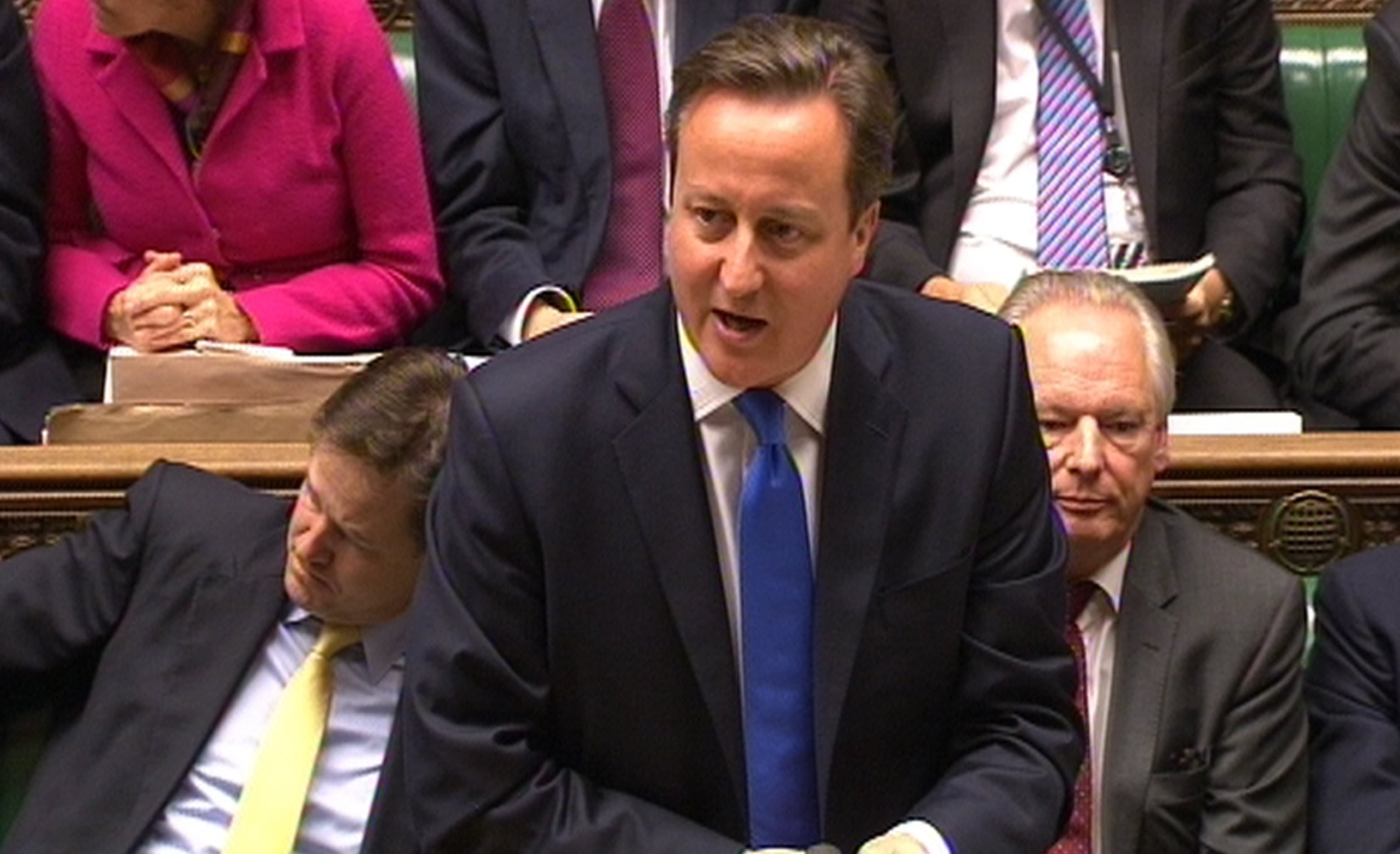 Britain's Prime Minister David Cameron in the House of Commons. Photo: AP