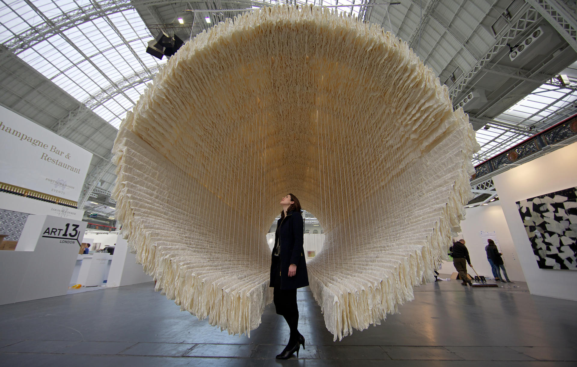 A rice-paper installation by Zhu Jinshi, one of the artists whose work will be displayed at "28 Chinese", an exhibition of works acquired by Don and Mera Rubell during their trips to China. Photo: AFP