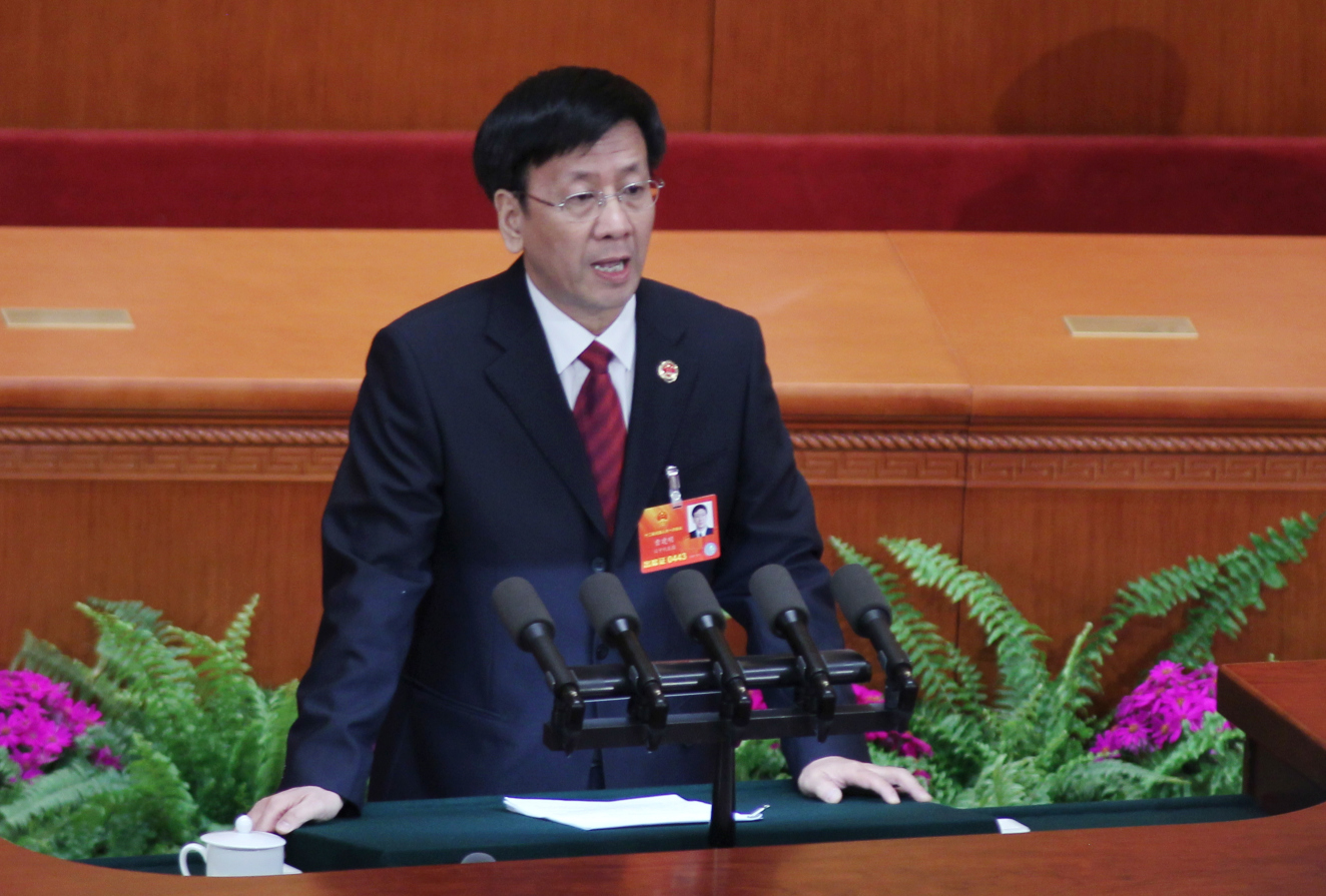 China's Procurator-General Cao Jianming addresses the 12th National People's Congress in March. Photo: SCMP Pictures