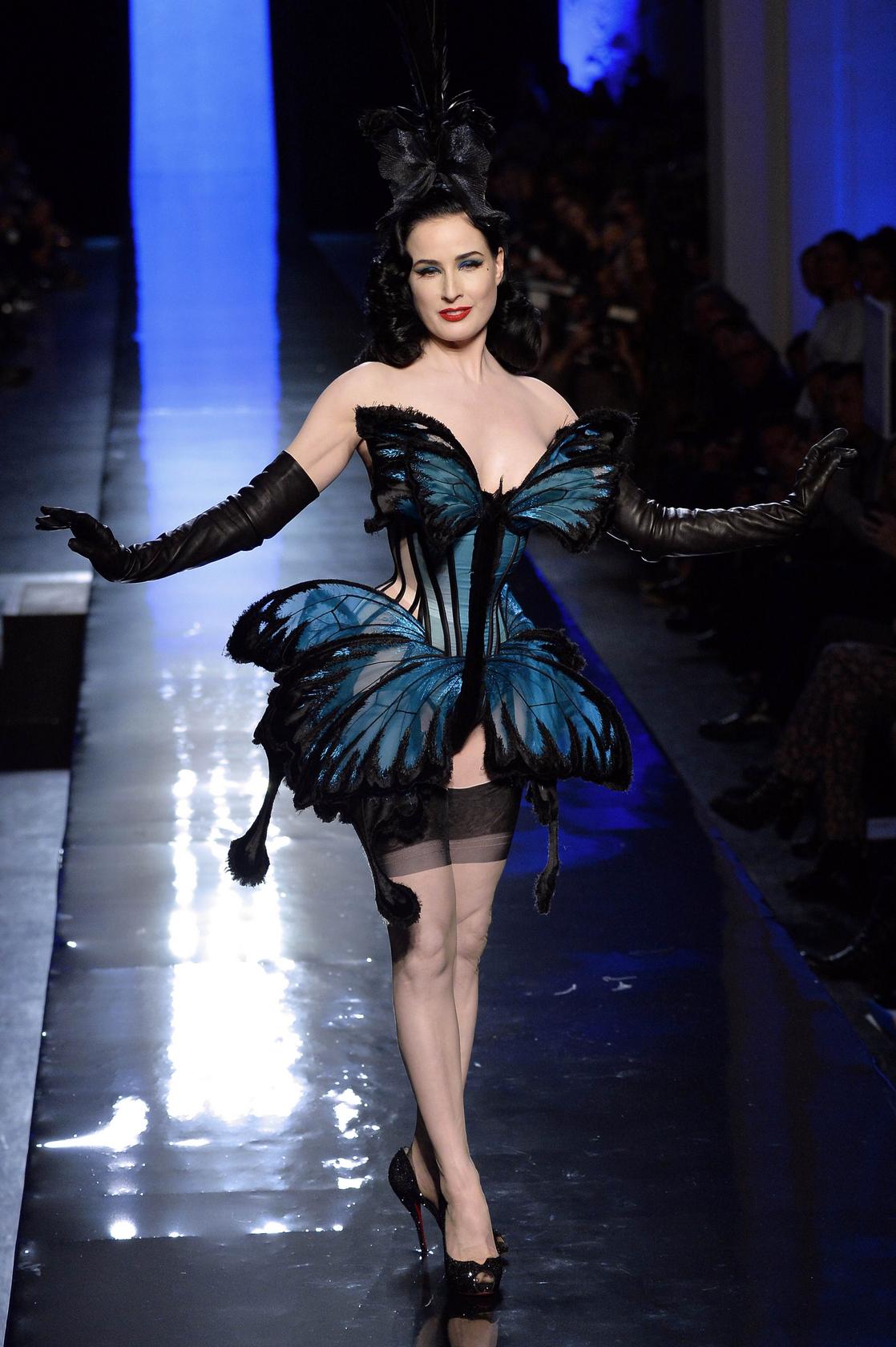 Paris Haute Couture: Butterflies and Dita Von Teese at Gaultier