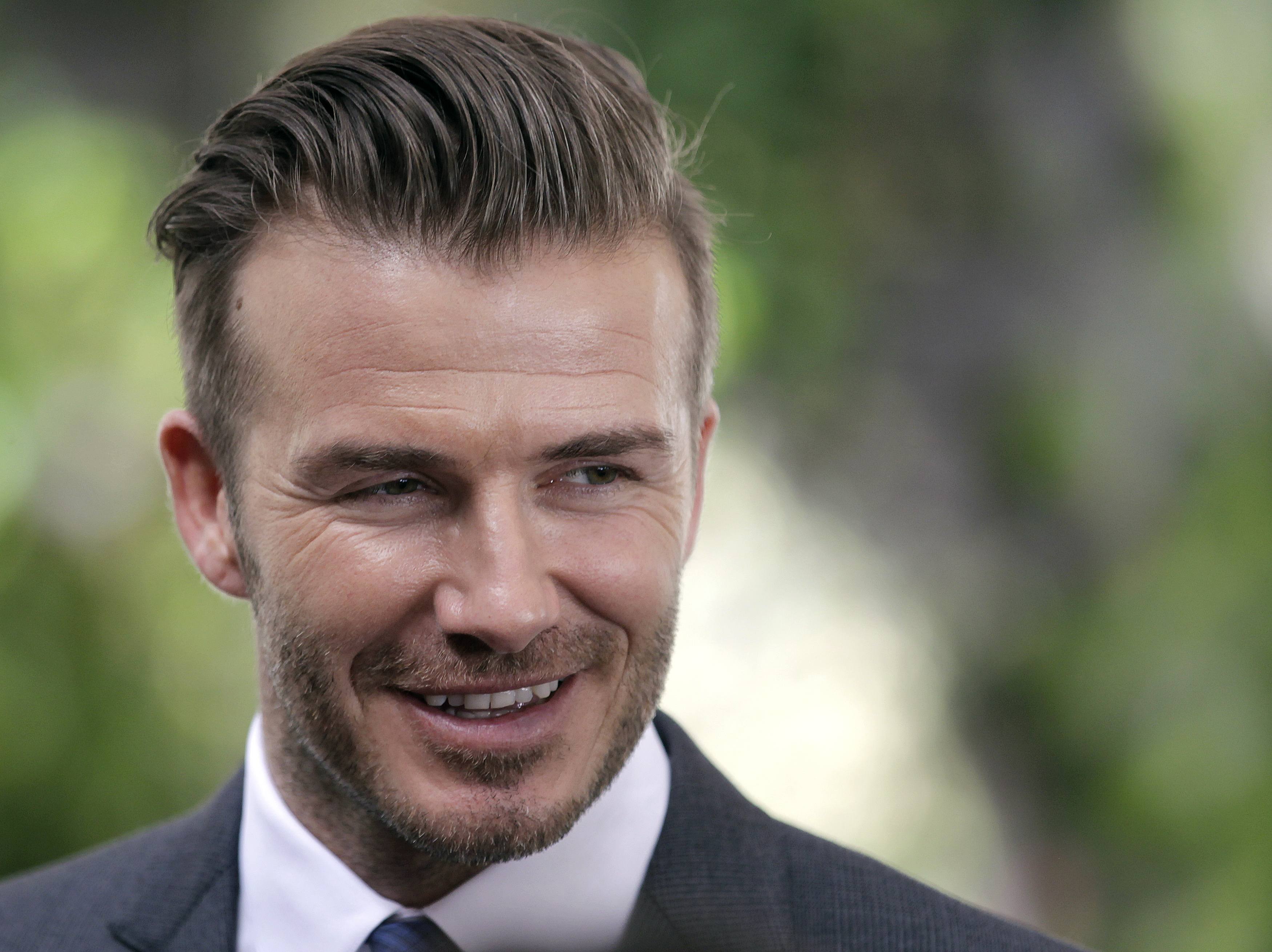 David Beckham visited the Philippines to comfort survivors of the Asian country’s deadliest ever typhoon. Photo: Reuters
