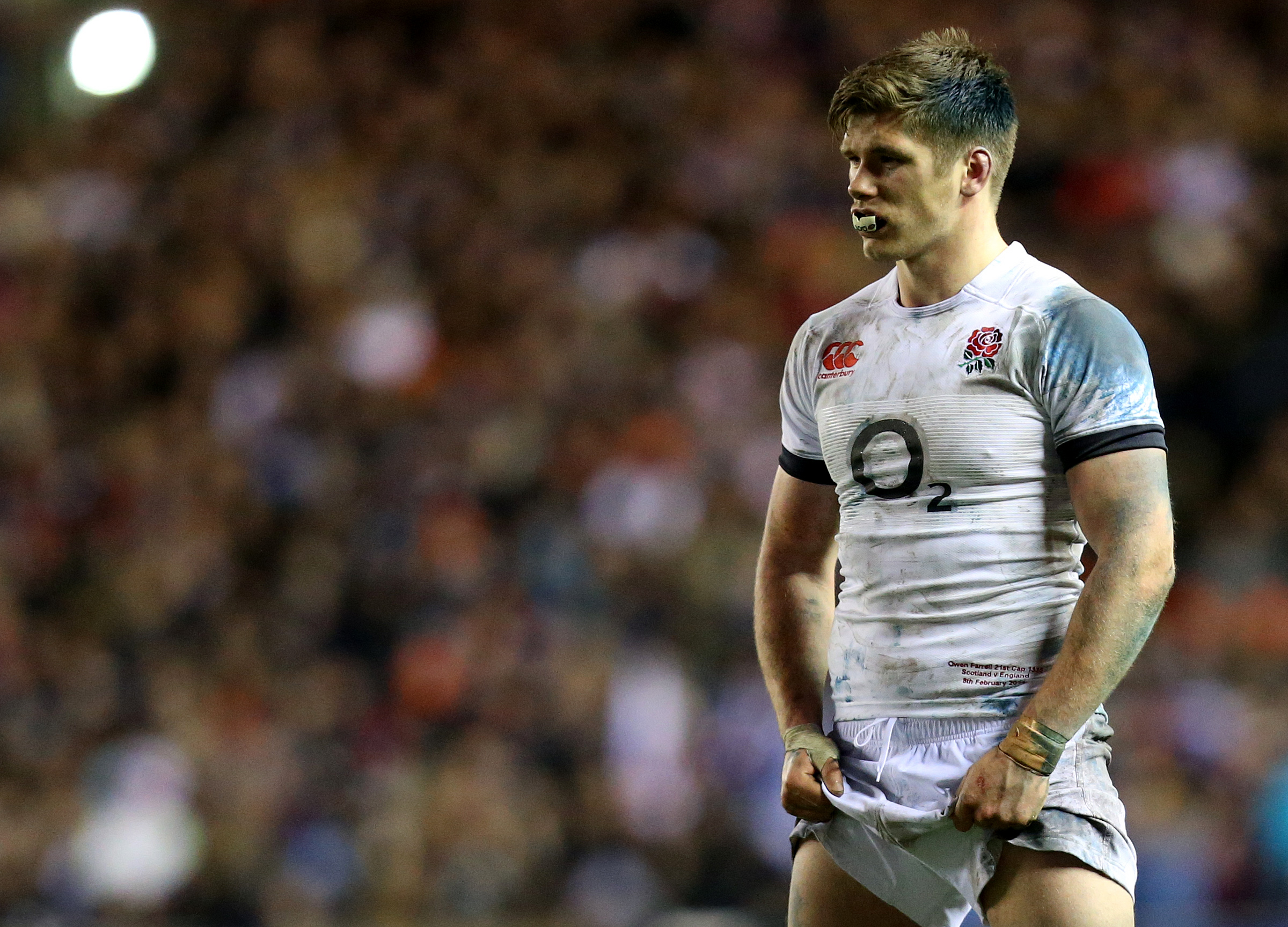 England have been playing without bench cover for Owen Farrell. Photo: AP