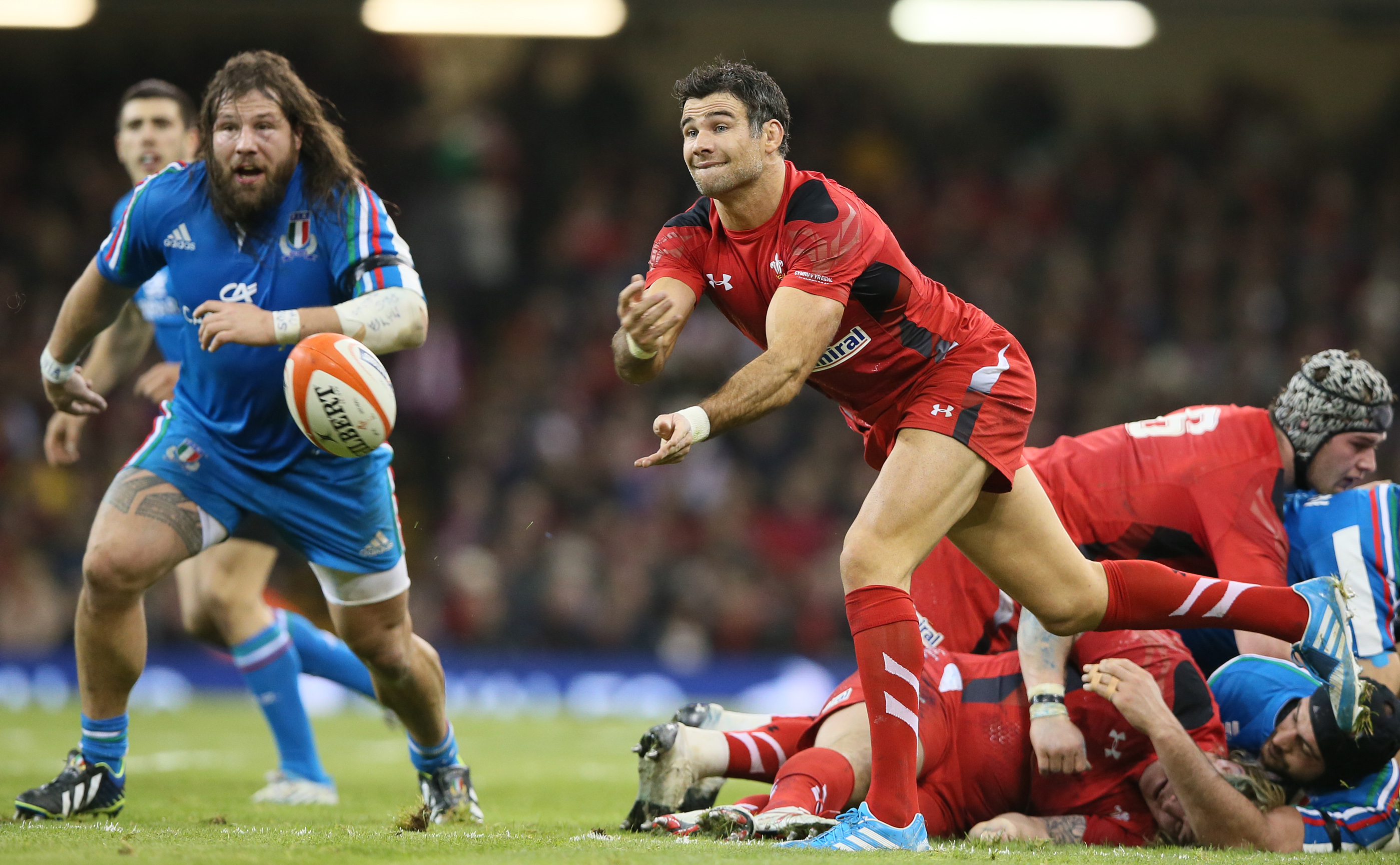 Scrum half Mike Phillips has suffered behind a struggling Wales pack. Photo: AP 