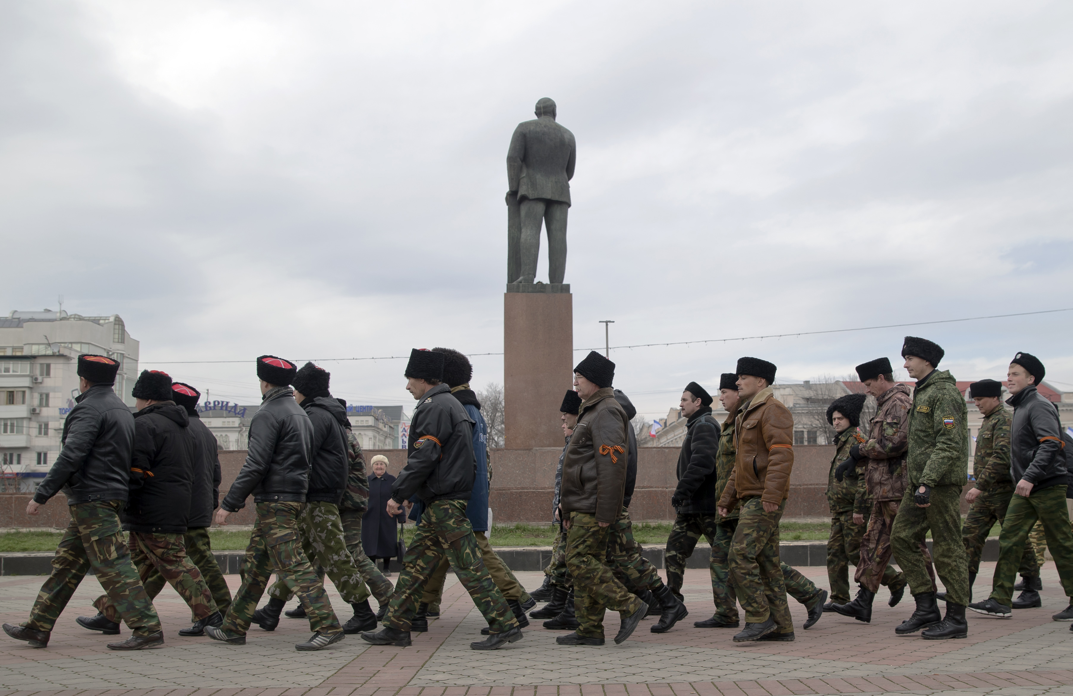 Russia fever is everywhere in the streets of Crimea ahead of a referendum. Photo: AP