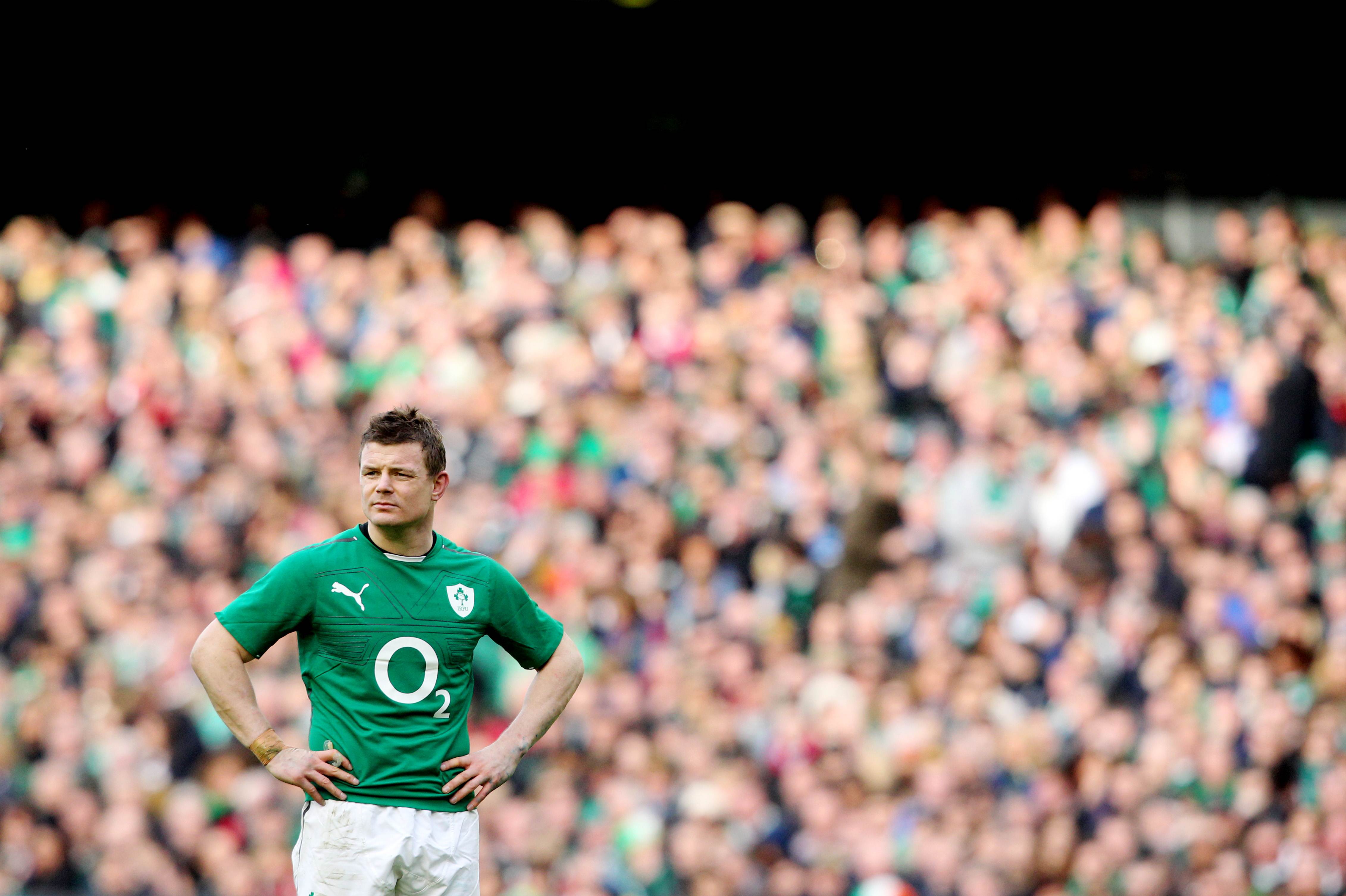 Brian O’Driscoll looks on during Ireland’s 46-7 victory over Italy in Dublin. Photo: AFP