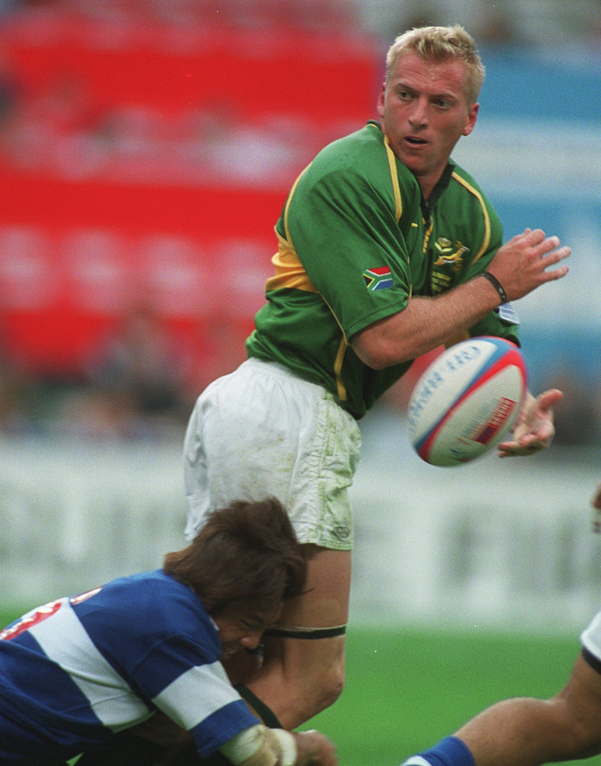 Brent Russell at the 2002 Hong Kong Sevens where he was player of the tournament. The South African will be player/coach of the Iranz side. Photo: Ricky Chung