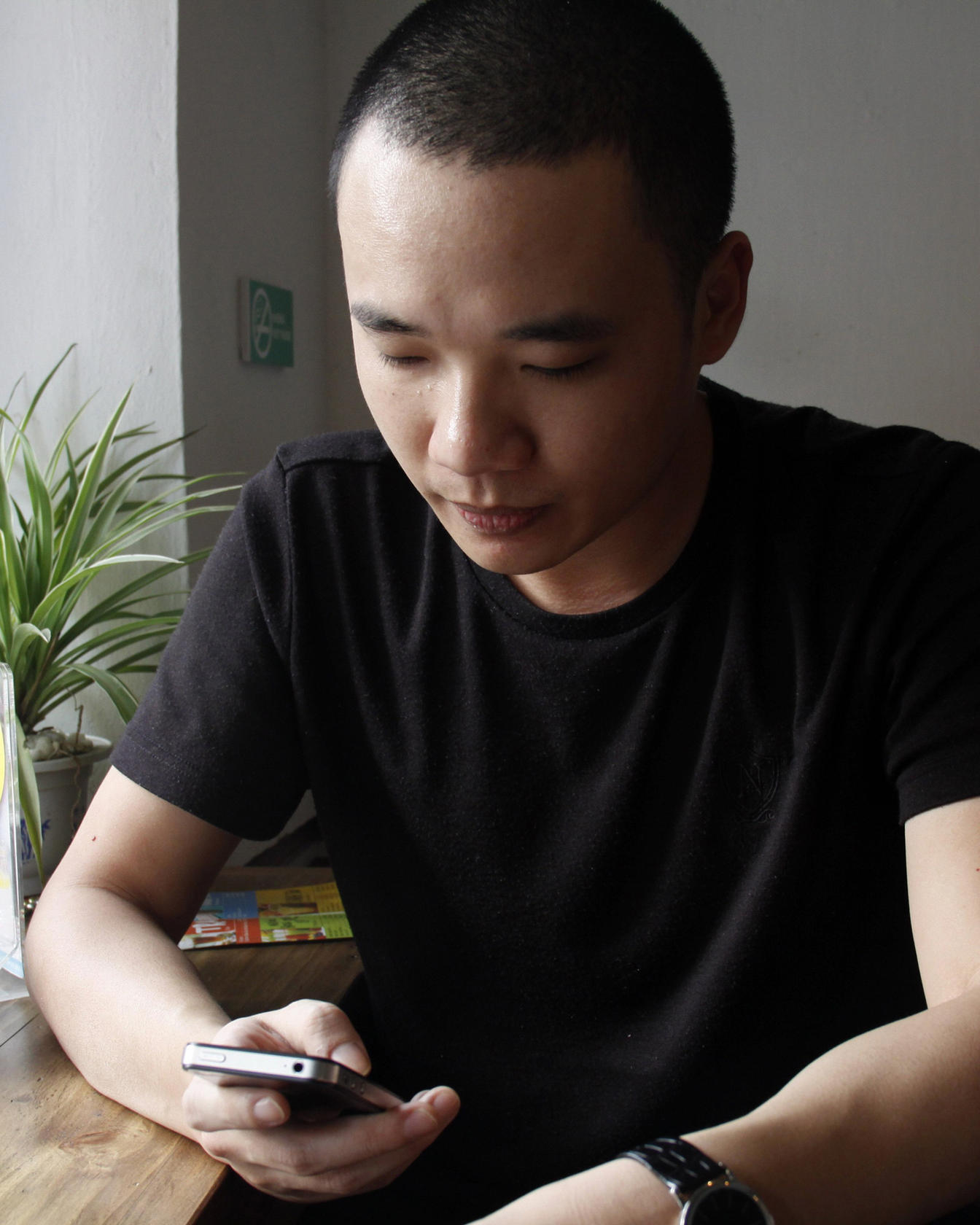 Dong Nguyen in a Hanoi coffee shop. Photo: AFP