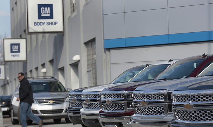 GM vehicles at a Chevrolet dealership in Detroit, Michigan. Photo: Reuters