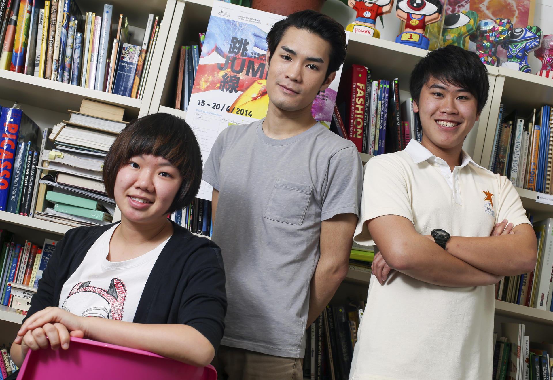 From left: young filmmakers Kiki Wong, Ivan Li and Wong Chun. Photo: K.Y. Cheng