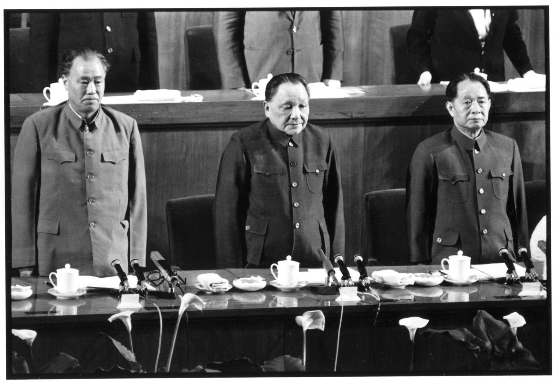 Premier Zhao Ziyang, paramount leader Deng Xiaoping and Communist Party General Secretary Hu Yaobang at a meeting in 1984. Photo: AP