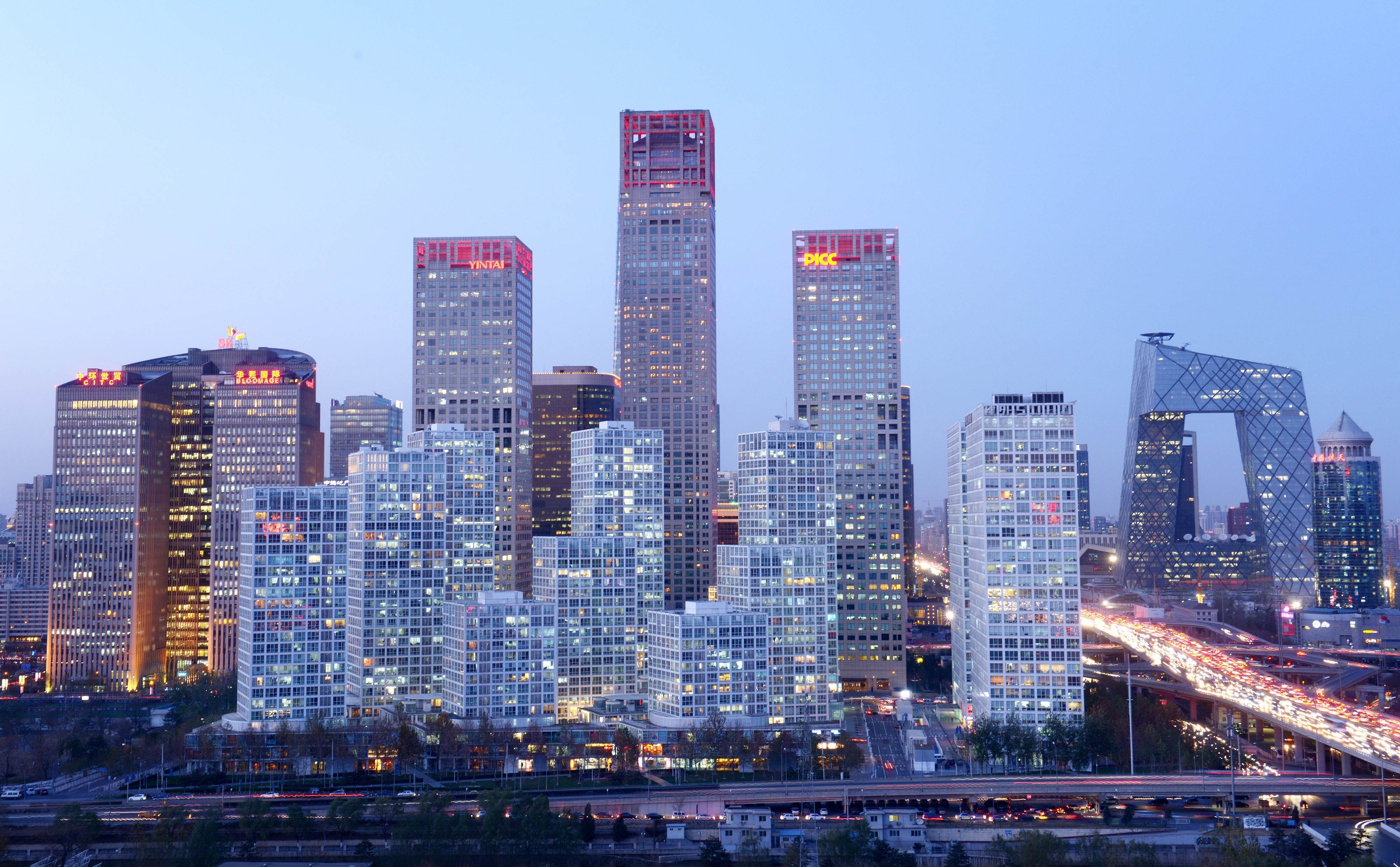 Beijing's central business district. The government is reportedly mulling plans to move some facilities from the capital to neighbouring areas Tianjin and Hebei to ease crowding. Photo: AFP