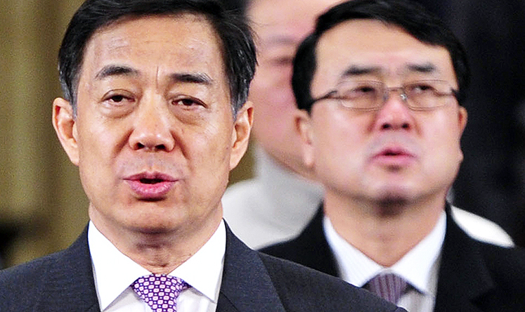 Former Chongqing party boss Bo Xilai (left) and former police chief and deputy mayor Wang Lijun spearheaded a crackdown on organised crime. The campaign was lauded but also criticised for its use of "illegal tactics". Photo: Reuters