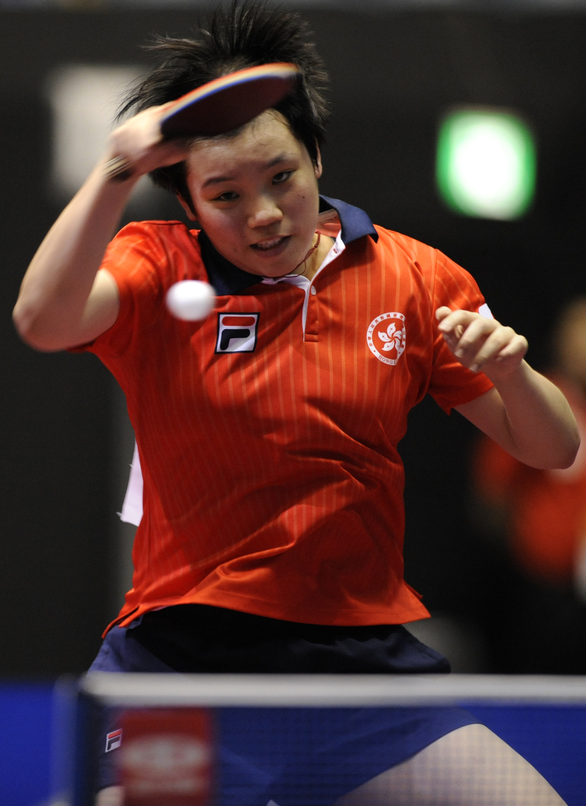 Hong Kong's 17-year-old Doo Hoi Kem in action against Croatia's Ivana Tubikanec. Photo: Xinhua