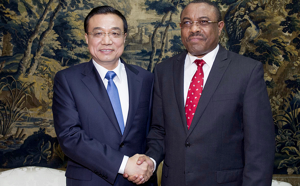 Premier Li Keqiang in Addis Ababa. Photo: Xinhua