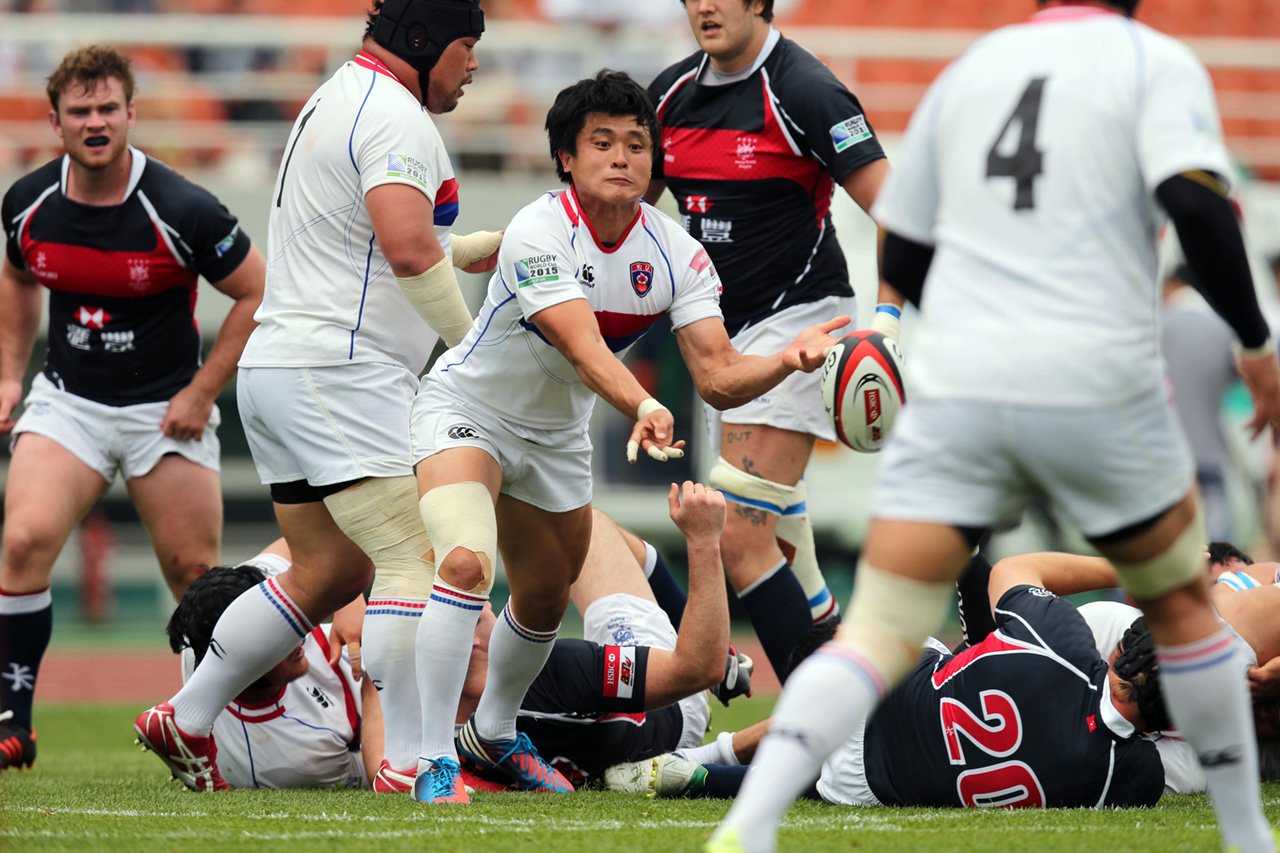 South Korea scrum-half Yang Young-hun is one of five Japan Top League professionals selected for Saturday’s RWC qualifier against Hong Kong. Photo: HKRFU