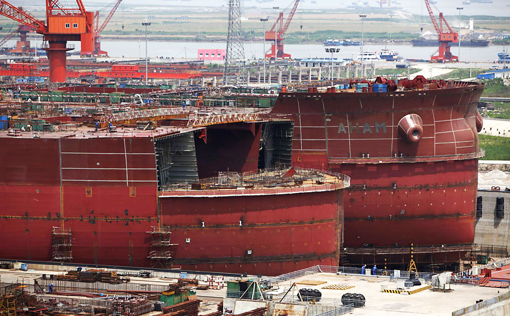 Rongsheng is the world's third-largest shipbuilder. Photo: Reuters