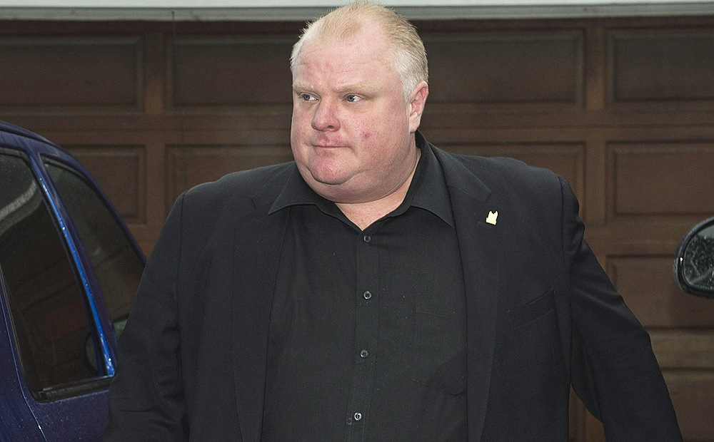 Toronto Mayor Rob Ford leaves his home in Toronto in this file picture from May 1. Photo: AP