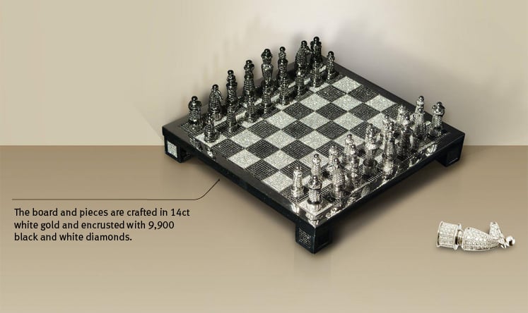 HK$7.8 million royal diamond chess set took 30 artisans more than