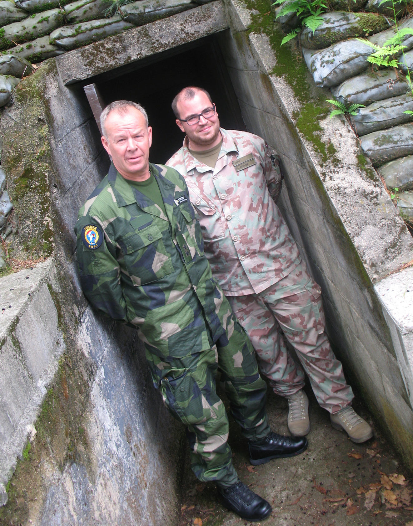 General Berndt Grundevik (left) and Swiss captain Alexander Krylov. Photo: Andrew Salmon