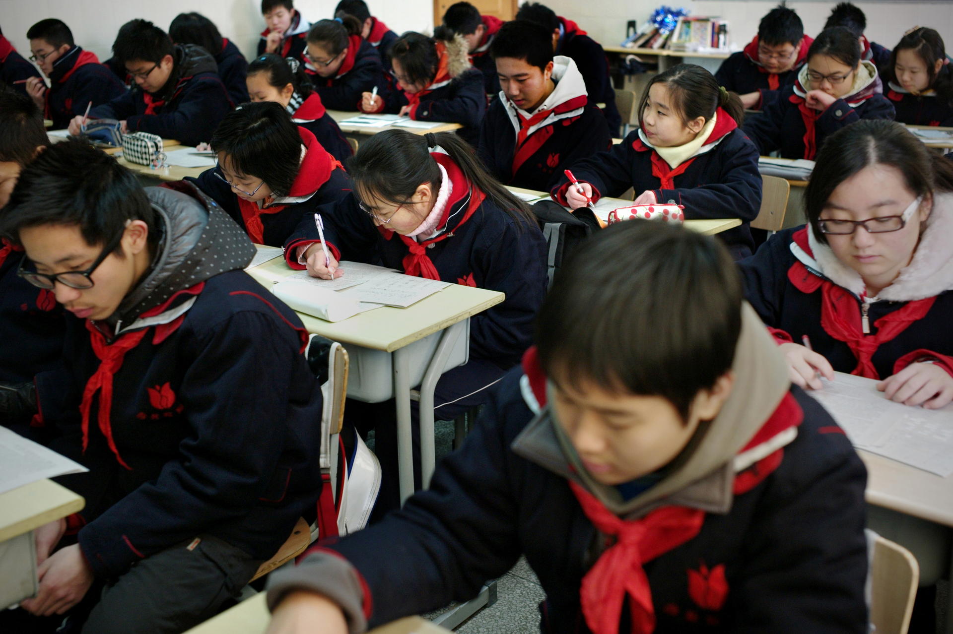 Best in class A school in Shanghai, where 15-year-old maths students recently topped the global Pisa education ratings. Photo: AFP