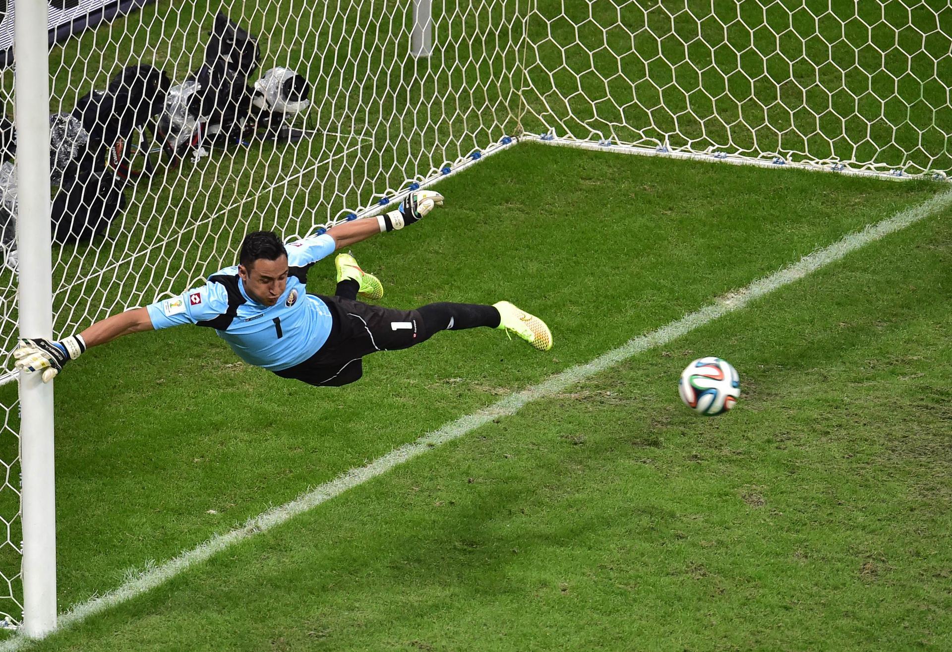 Costa Rica's Keylor Navas won three man-of-the-match awards and conceded just once from open play in 510 minutes. Photo: AFP