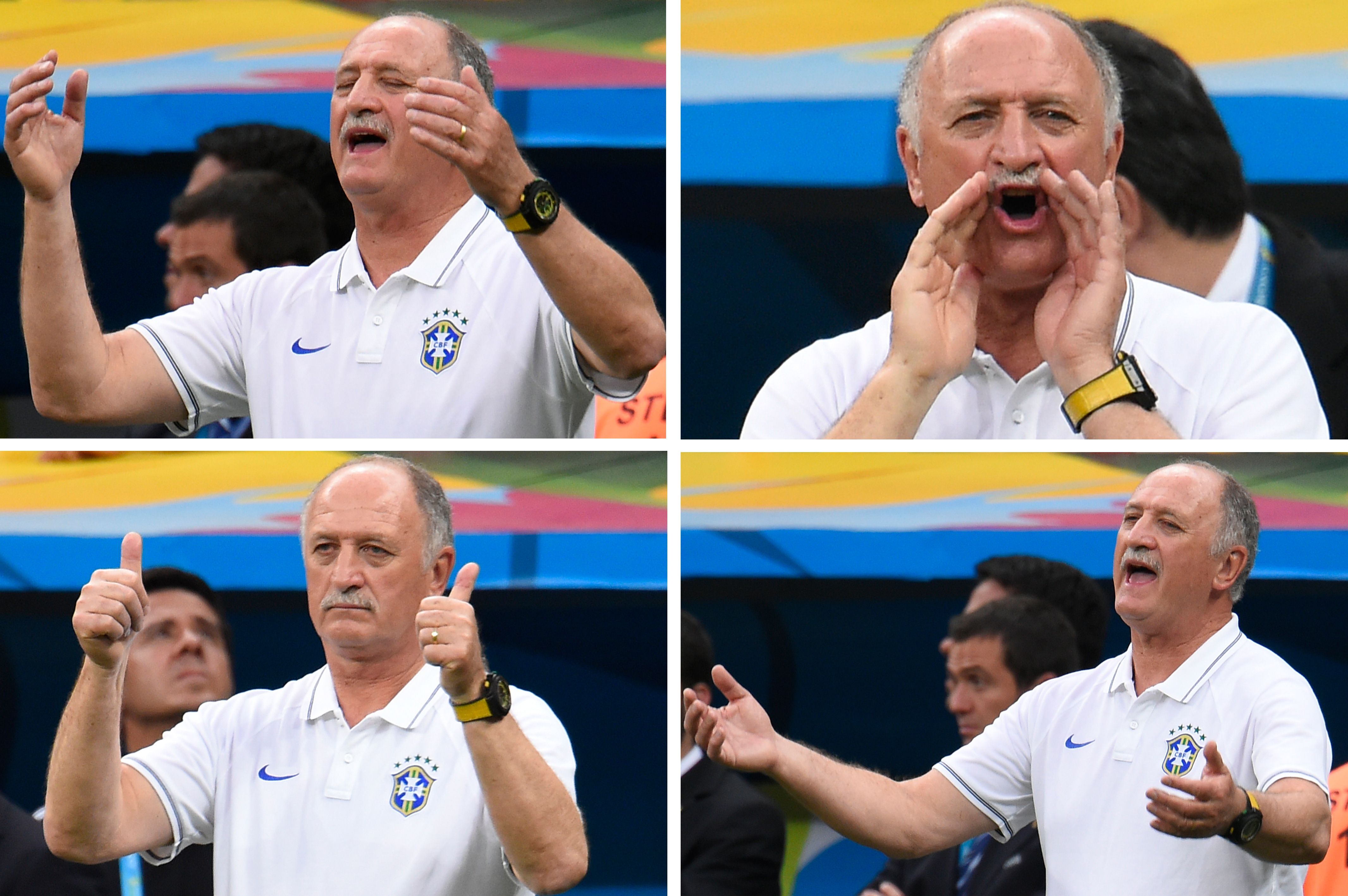 Luiz Felipe Scolari won the 2002 World Cup, but presided over Brazil's worst-ever defeat at this one. Photo: AFP