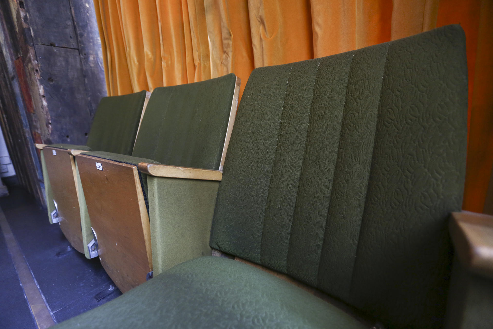 Vintage cinema seats and an adding machine (below) will be among the items for sale. Photos: Jonathan Wong