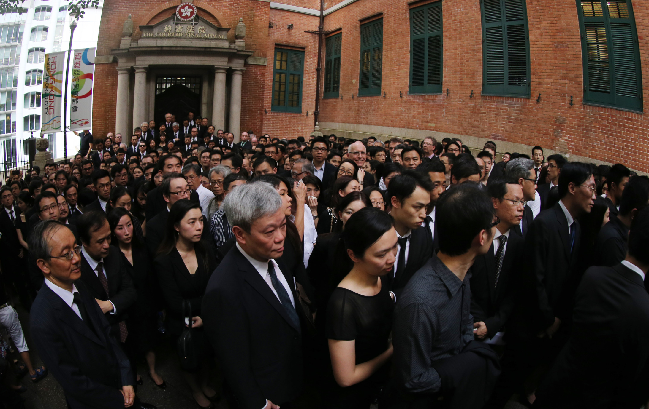 Hundreds of lawyers marched silently on the streets of Central to protest against Beijing's White Paper, which called for all involved in 'administering' Hong Kong, including judges, to be patriotic. Photo: K.Y. Cheng