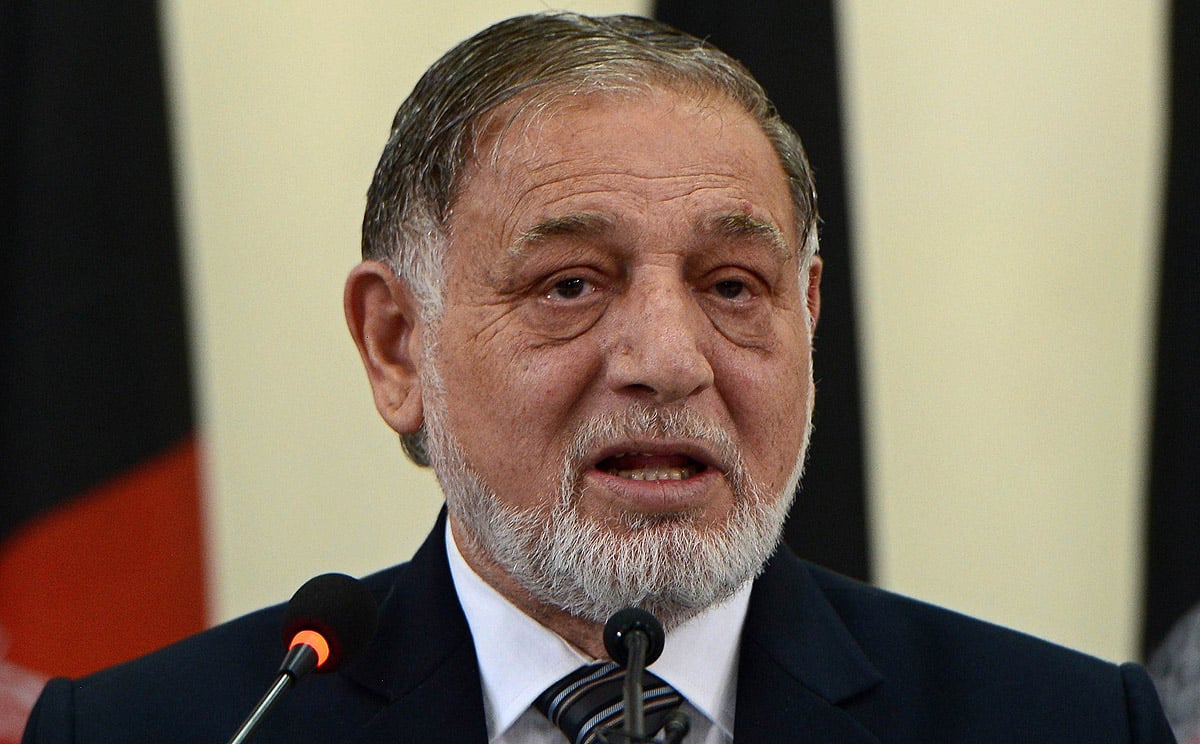 The head of the Afghan Independent Election Commission, Ahmad Yusuf Nuristani  speaks during a press conference in Kabul. Photo: AFP 