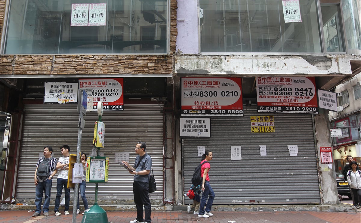 What is squeezing Hong Kong business is the rents that keep going up without control.