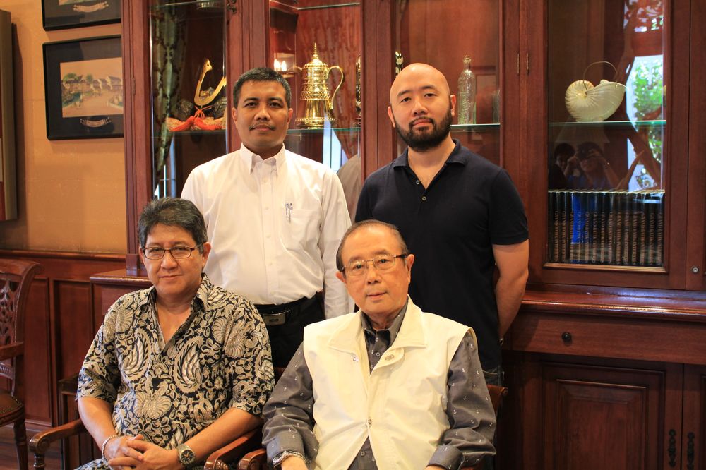 (Seated from left): Iwan Setiawan, procurement head of Cigading Habeam Centre; Heru Pramono, founder of Caputra Group, and president and director of Cigading Habeam Centre. (Standing from left): Tugur Wibisono, marketing director, and Kriss Pramono, vice-president of Cigading Habeam Centre.