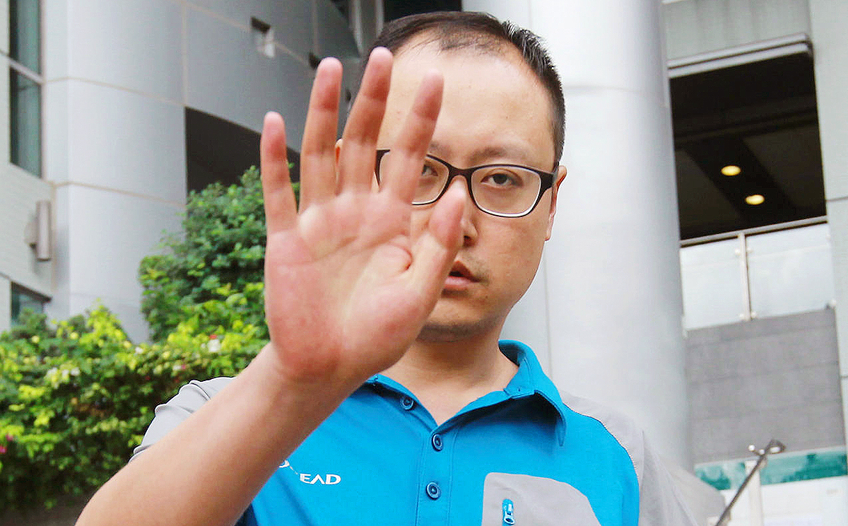 Ma Xin outside Kowloon City Court yesterday. Photo: Edward Wong