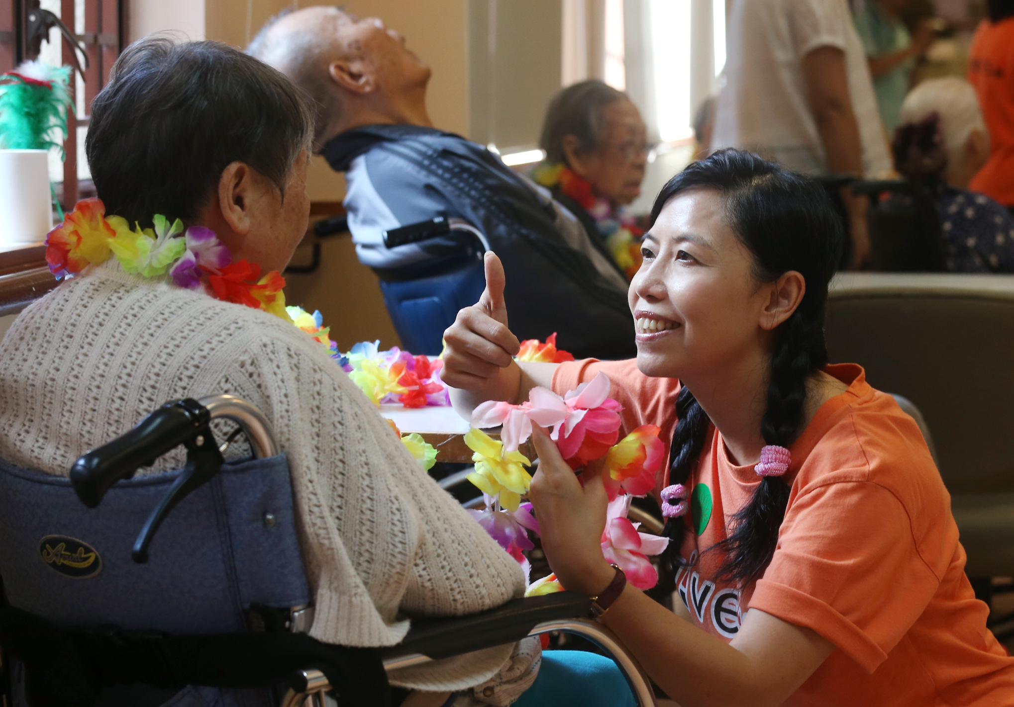 HR entrepreneur Gloria Leung at ChiLin Elderly Centre in Diamond Hill.