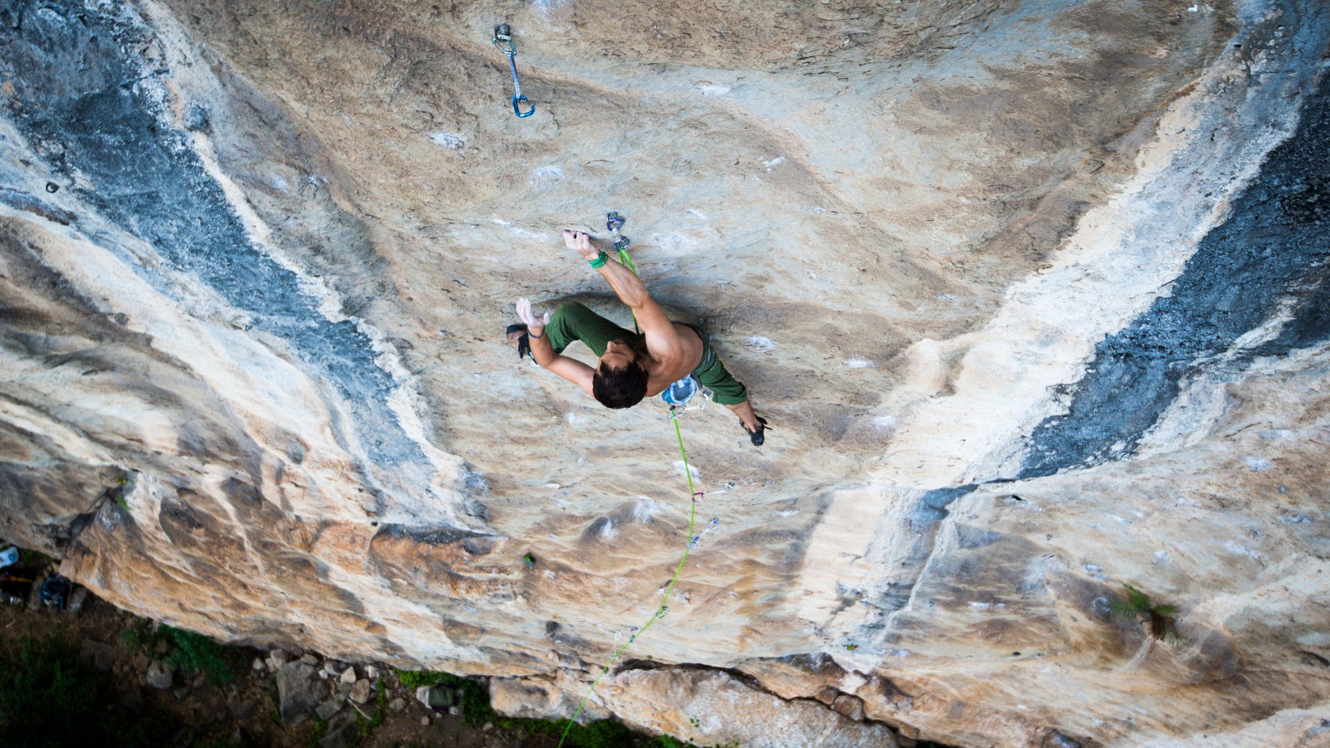 Jon Butters on the technical Gambei route.