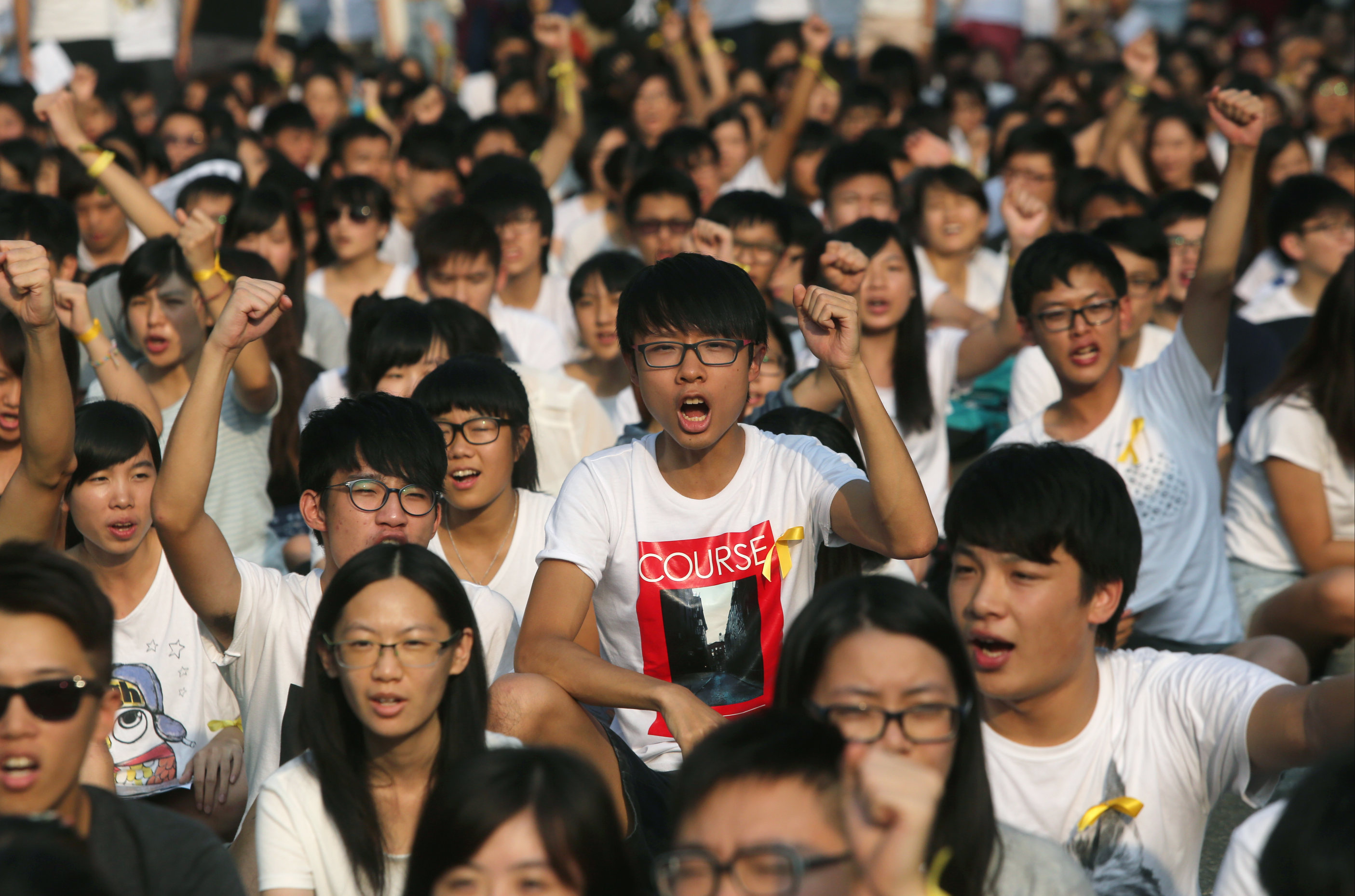 Thousands of Hong Kong students are gathered at the Chinese University campus this week to rally for democracy. Photo: Sam Tsang 