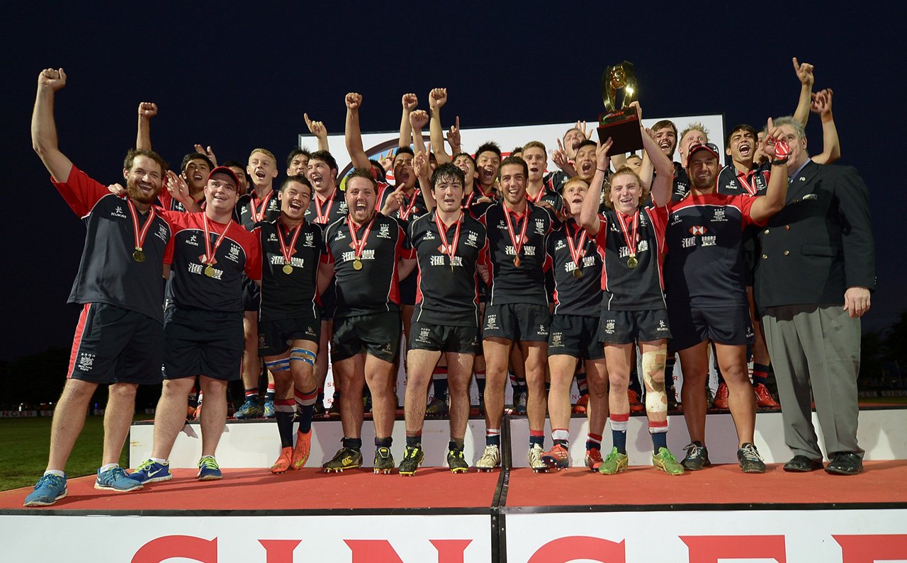 Hong Kong’s U19s celebrate winning the Asian qualifier tournament after they beat South Korea in Colombo on Saturday. As champions they will now compete for the 2015 World Rugby Under 20 Trophy to be played in Portugal next April. Photos: Thusith Wijedoru/DigiEye for ARFU