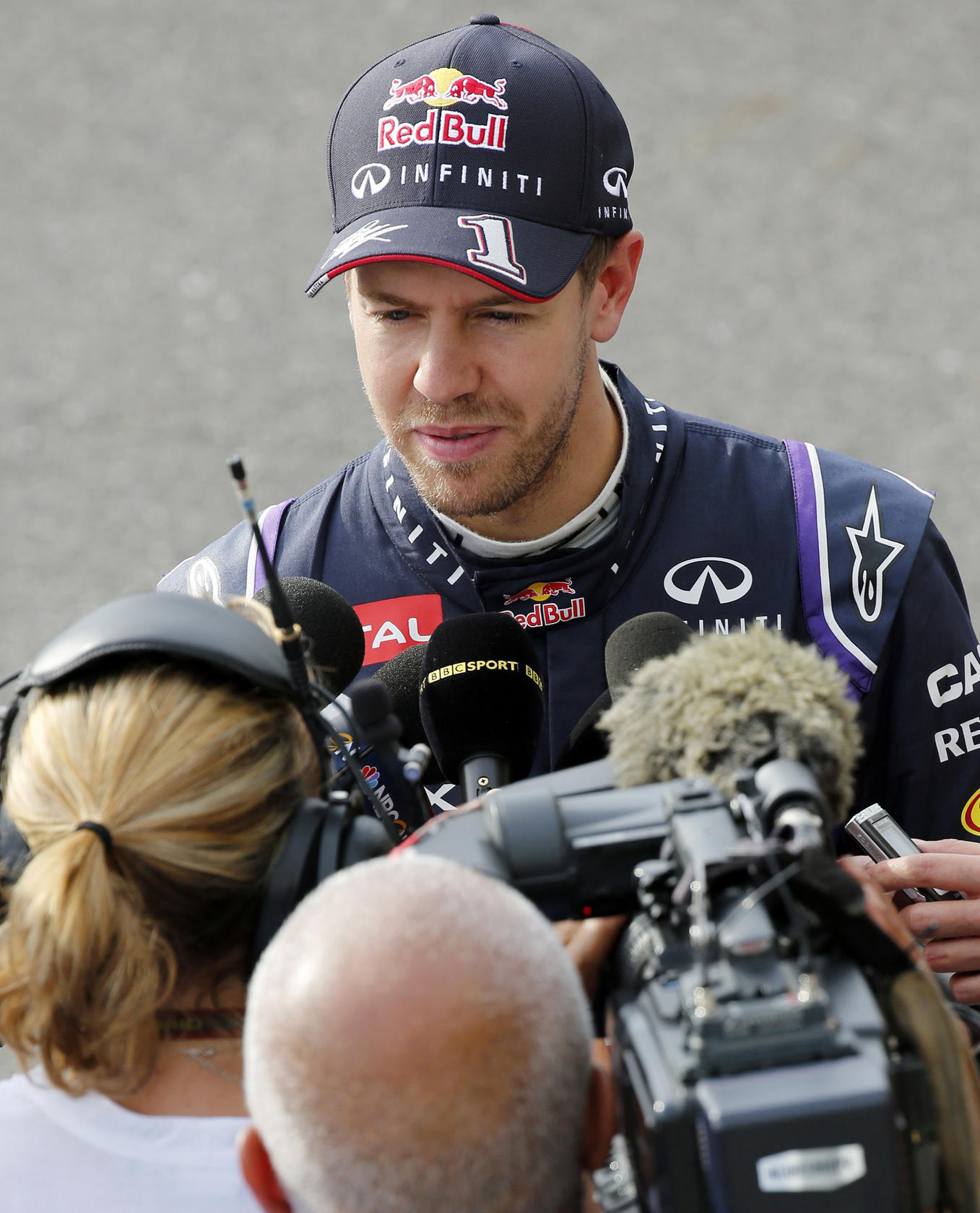Germany's Sebastian Vettel speaks after qualifying at the Japanese Grand Prix where he revealed he is set to leave Red Bull. Photo: AP
