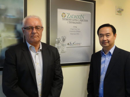 (From left): Dr Friedhelm Blobel, president and CEO; and Wilson Cheung, chief financial officer and senior vice-president, finance